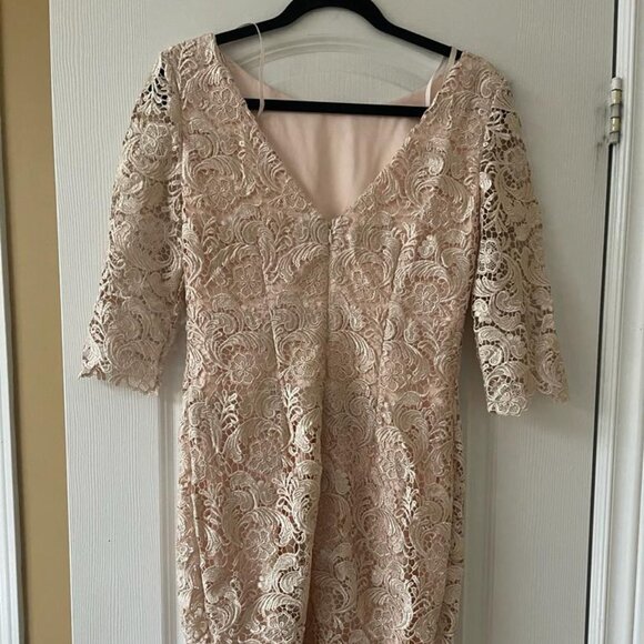 Eliza J Dress Pink Lace Size 8 - Picture 3 of 4